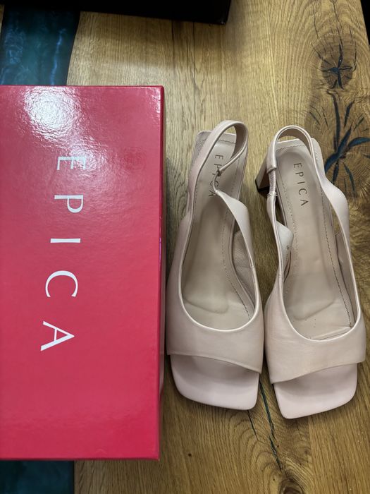 Sandale Epica, mar 40, piele, nude