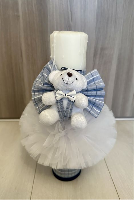 Lumânare botez băieței, Anne Bebe, folosită puțin