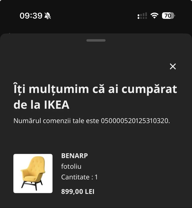 Vand fotoliu Ikea Benarp