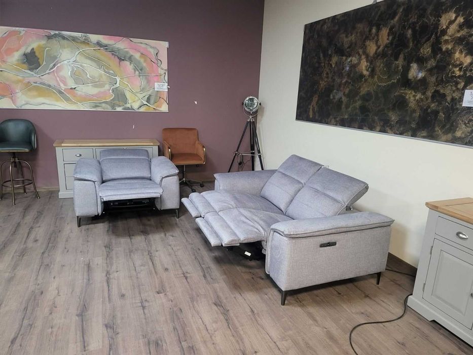 Сив комплект от плат двойка и фотьойл с електрически релакс механизъм