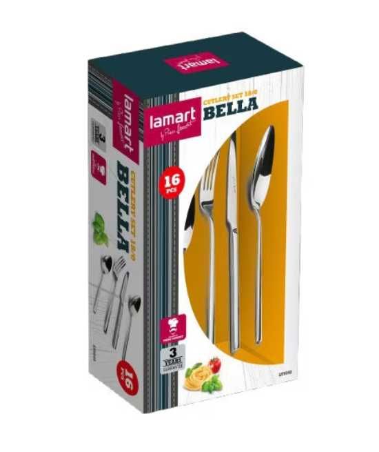 прибори за хранене Lamart Bella, Инокс  16 части