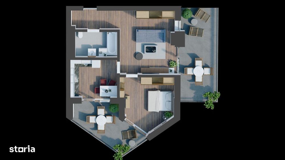 Apartament decomandat 2 camere 53mp Evolution