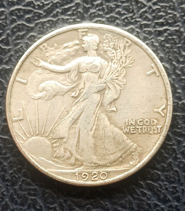 Moneda half dolar american 1920