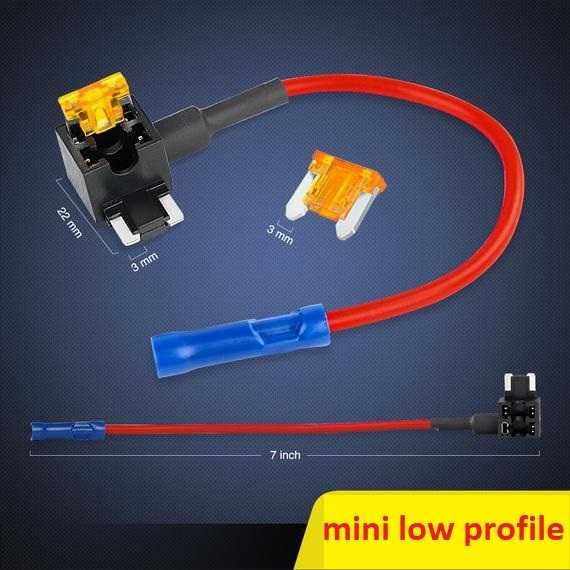 Adaptor splitter suport sigurante auto mini LP low-profile tablou 12V