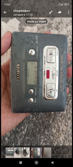 Продаётся кассетный плееэ aiwa jx799