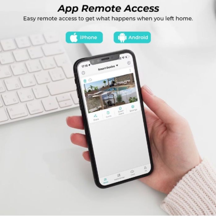 6 Mpx. Двойна вътрешна/външна WIFI камера за наблюдение