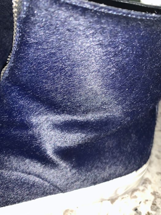 Celine Zipper Bootie Navy Pony Calfskin/ Kylie Jenner