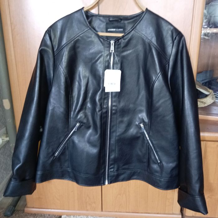 Кожанная куртка - бомбер