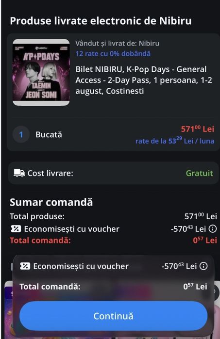Bilet nibiru k-pop
