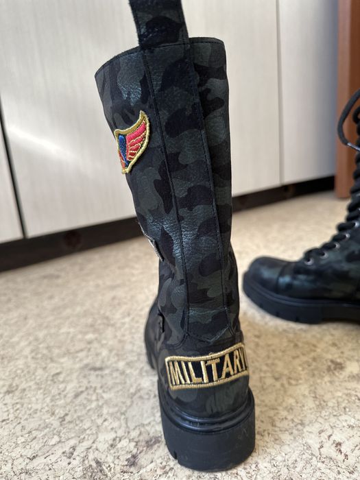 Кубинки Military - естествена кожа