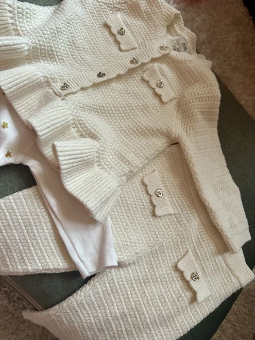 River Island Next costum bebe peplum bumbac alb ivory