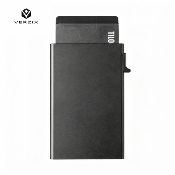 Sleek Aluminum Pop-Up Card Holder