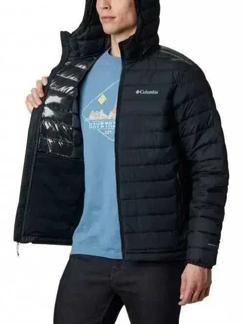 Columbia, Geacă cu glugă Powder Lite II Hooded, Negru, M