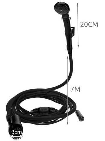 Преносим къмпинг душ 12 волта / Портативен туристически душ 12 волта