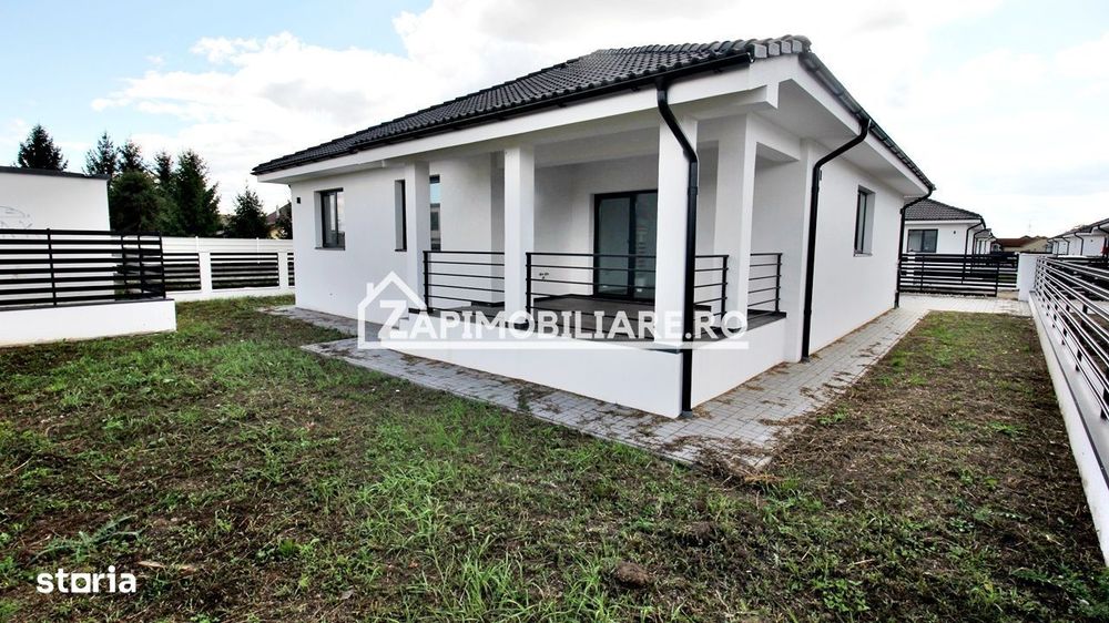 Casă la cheie pe 1 nivel 4 camere 2 băi,145 mp,500 mp teren