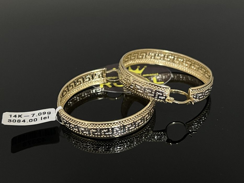 Bijuteria Royal CB : Cercei dama aur 14k 7,09gr