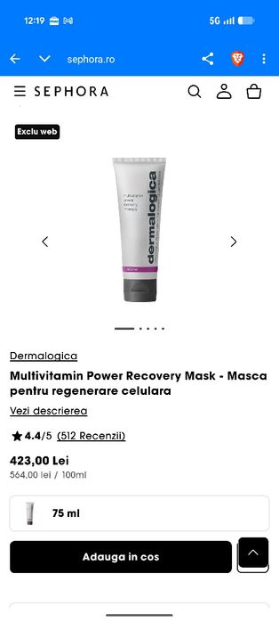 Masca pentru regenerarea celulara
