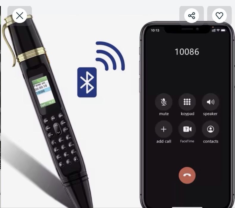 PiX/Telefon(negru) cu cameră foto/video integrate și ventilator.