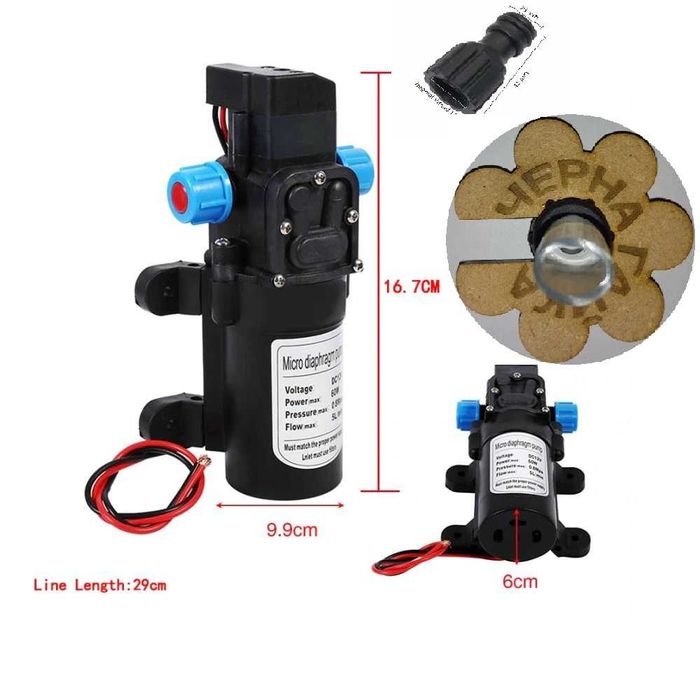 12V 13 МОДЕЛА 2-40л/мин. 2-13bar хидрофорна самозасмукваща водна помпа