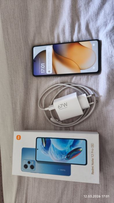 Xiaomi Redmi Note 12 Pro 5G 8GB/256GB + кутия и оригинално 67W зарядно