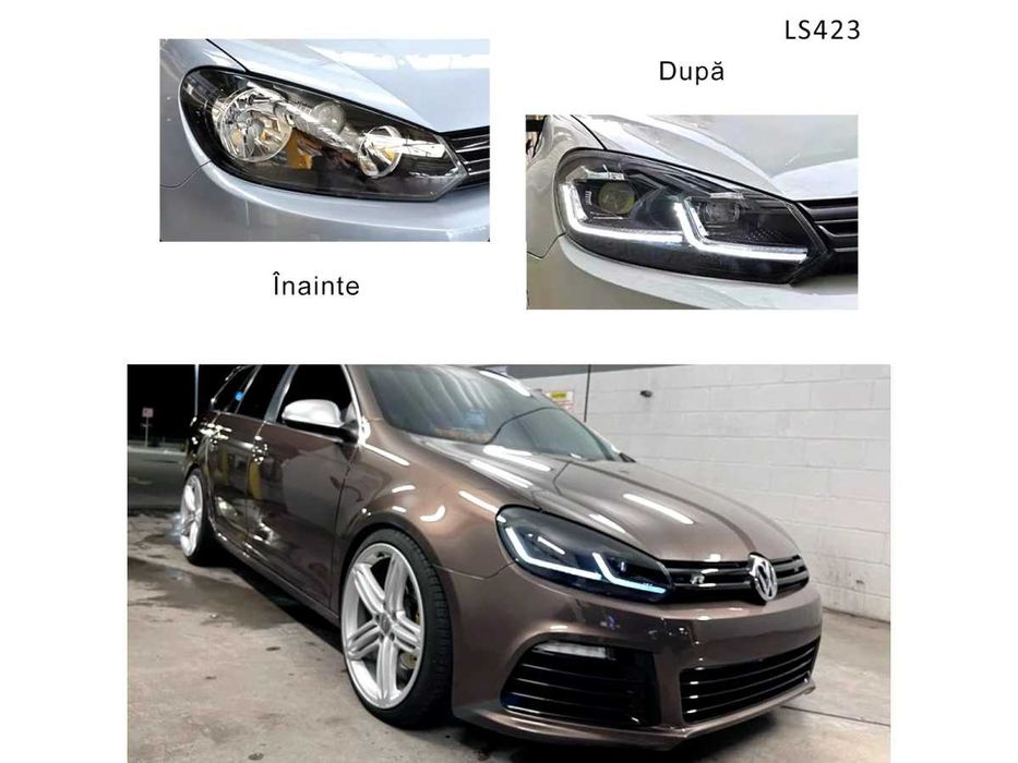 Tuning faruri LED pentru VW Golf 6 2009-201