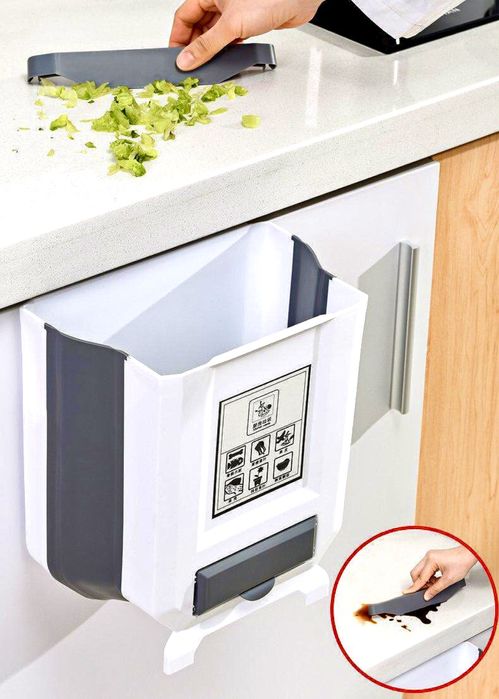 Кошче за отпадъци /сгъваемо/бяло/