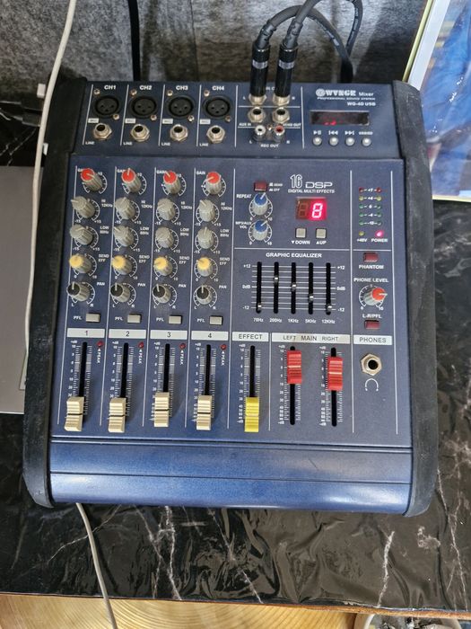 WVNGR WG-4D USB – mixer audio amplificat, 4 canale