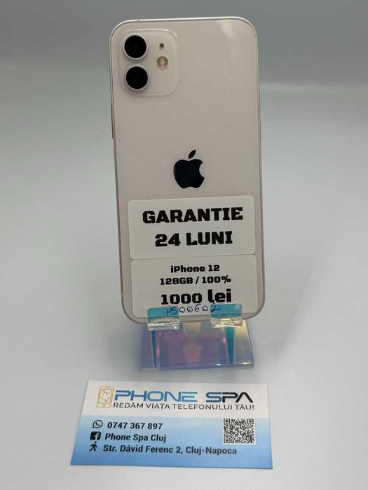 iPhone 12 128Gb 100%- Din magazin,cu garantie! RATE TBI !
