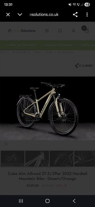 Bicicleta Cube Aim Allroad 27.5"