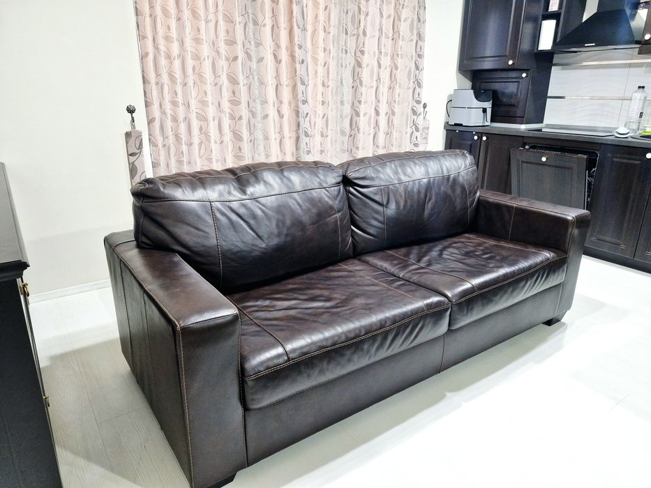 Set canapea extensibila  cu doua fotolii Wanek Furniture Asley stare impecabila