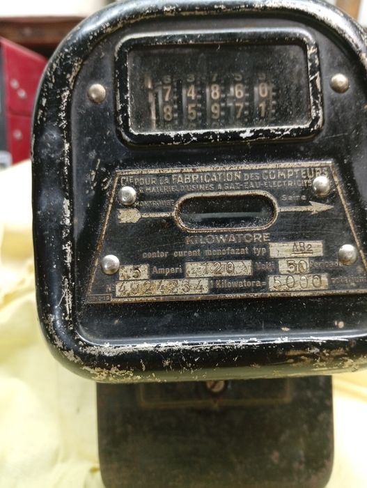 Contor electric monofazat 120V vintage