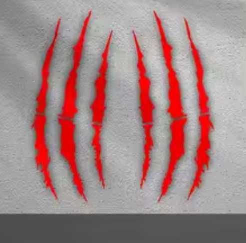 Стикери следи от нокти / за мотор , каска , скутер др.