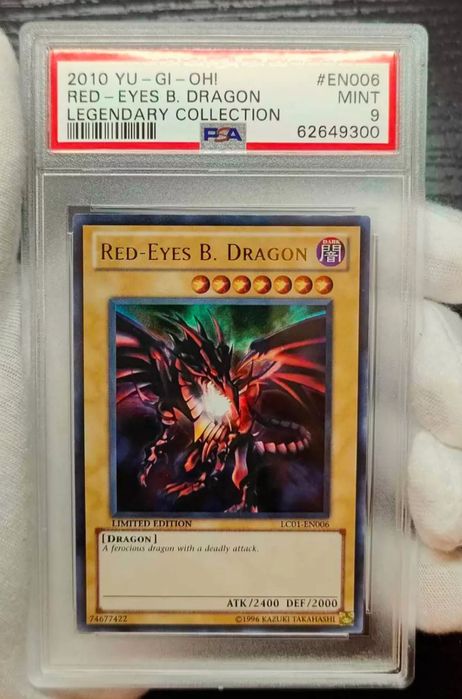 Yu Gi Oh psa 9 - Red Eyes Black Dragon LEGENDARY COLLECTION