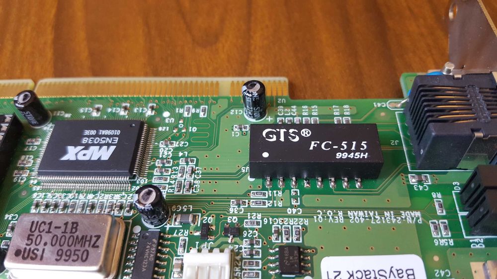 Network Adapter Card GTS FC515 9945H, ISA LAN