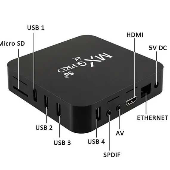 Android TV Box MXQ PRO 5G 4-ядрен Rockchip RK3229, Android 10, 4K 4/64