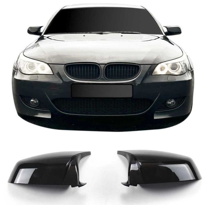Capace Oglinzi Batman BMW Seria 5 E60 E61 LCI 2007-2009 Negru Lucios