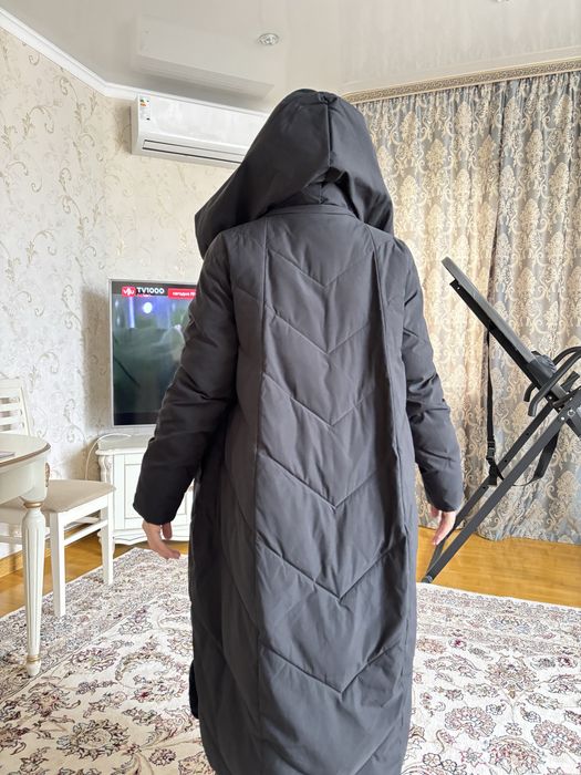 Куртка длинная  черная