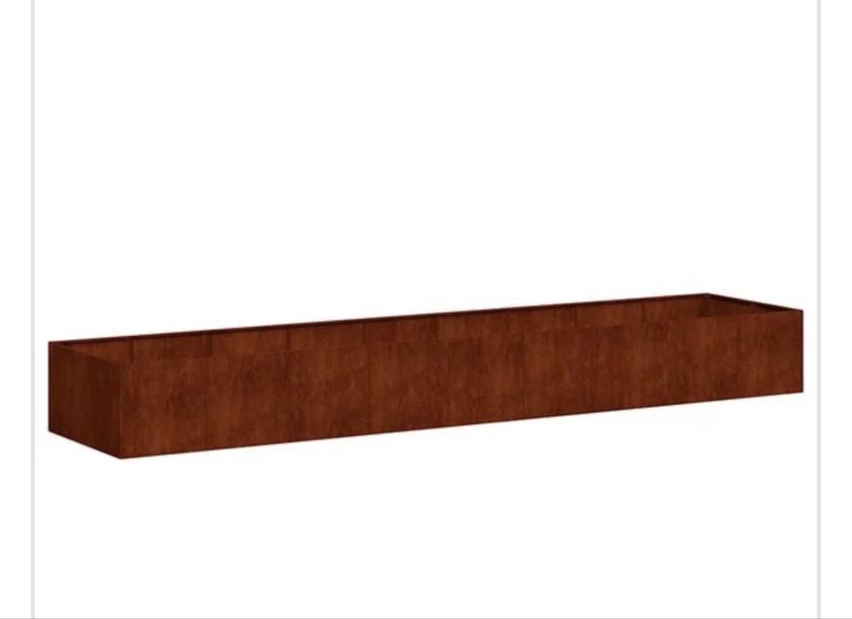 Jardinieră Rusty 360x80x40 cm Oțel rezistent la intemperii VidaXL