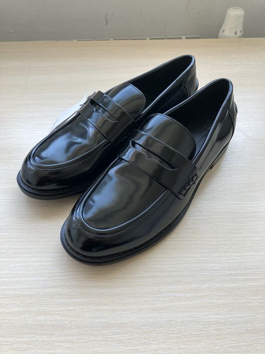 Черни кожени мокасини Pull and Bear 41 номер