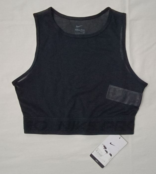 Nike PRO DRI-FIT Cropped Tank Top оригинален потник S Найк спорт фитнес тренировки