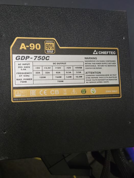 Захранване за  компютър 750W ОТЛИЧНО .


+1
Това е захранващ блок за