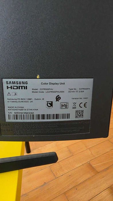 Monitor Samsung 27" curbat