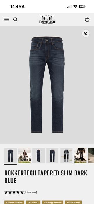 Set Blugi Rokkertech Tapered Slim Dark Blue, noi cu eticheta, marime W36/L34