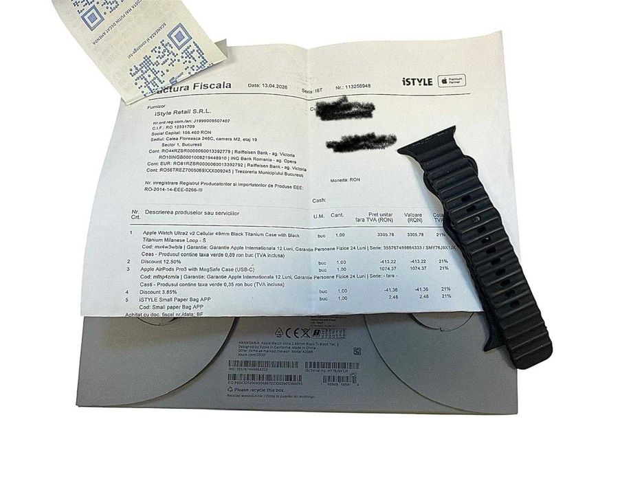 Apple Watch Ultra 2 Black / Amanet Cashbook Colentina