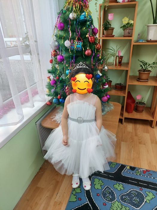 Платье белое на девочку на новый год