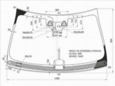 Стекло лобовое  Mercedes-benz S 350
