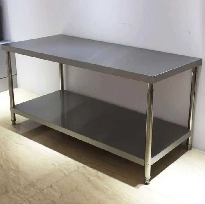 Masa inox cu polita ,masa centrala din inox 1500x600x850H NOUA,Factura