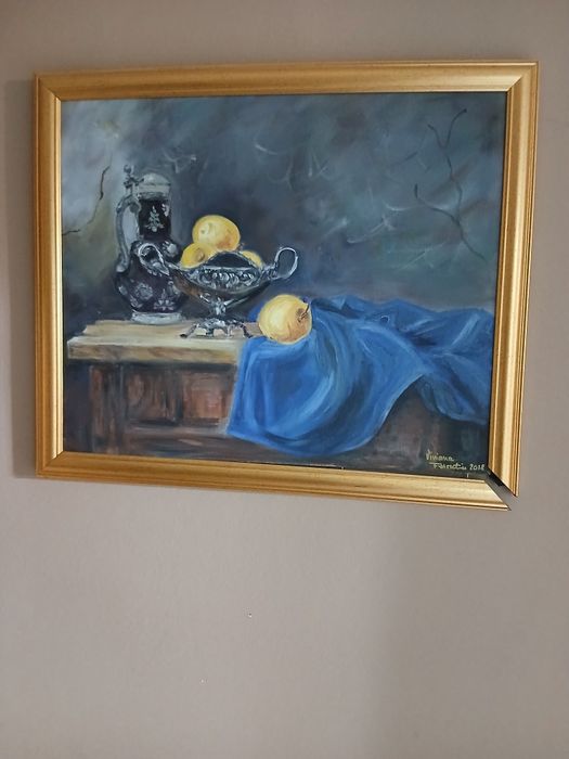 Pictura in ulei pe panza.