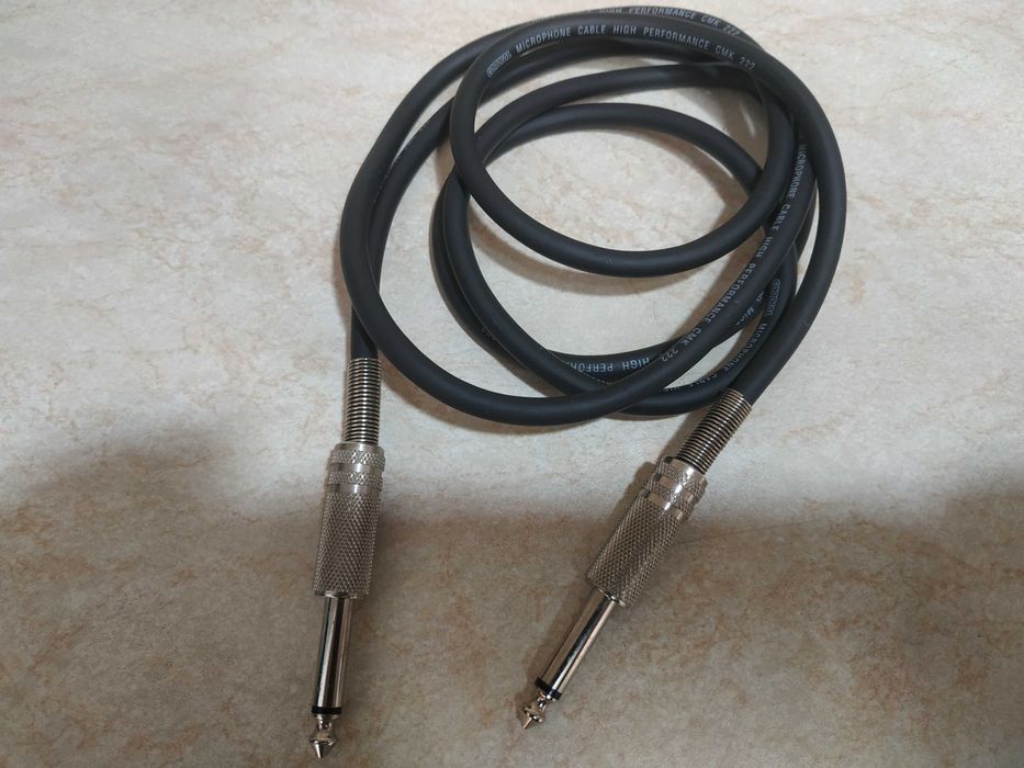 Cablu microfon/chitara , jack mono 6.3mm tata - jack mono 6.3mm tata