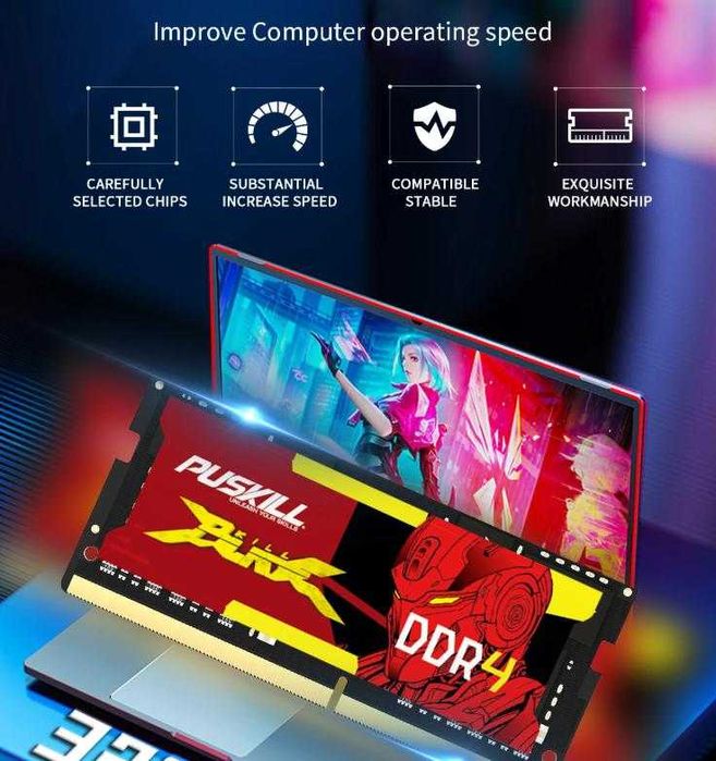 Oперативна Памет за Лаптоп Notebook Преносим Компютър 4GB 8GB DDR3 RAM DDR4 16GB Пълна Съвместимост с Intel/AMD Процесори 260pin 204pin SODIMM SO-DIMM